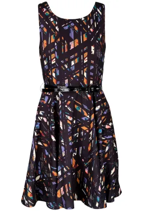 A-Line Graphic Print Dress