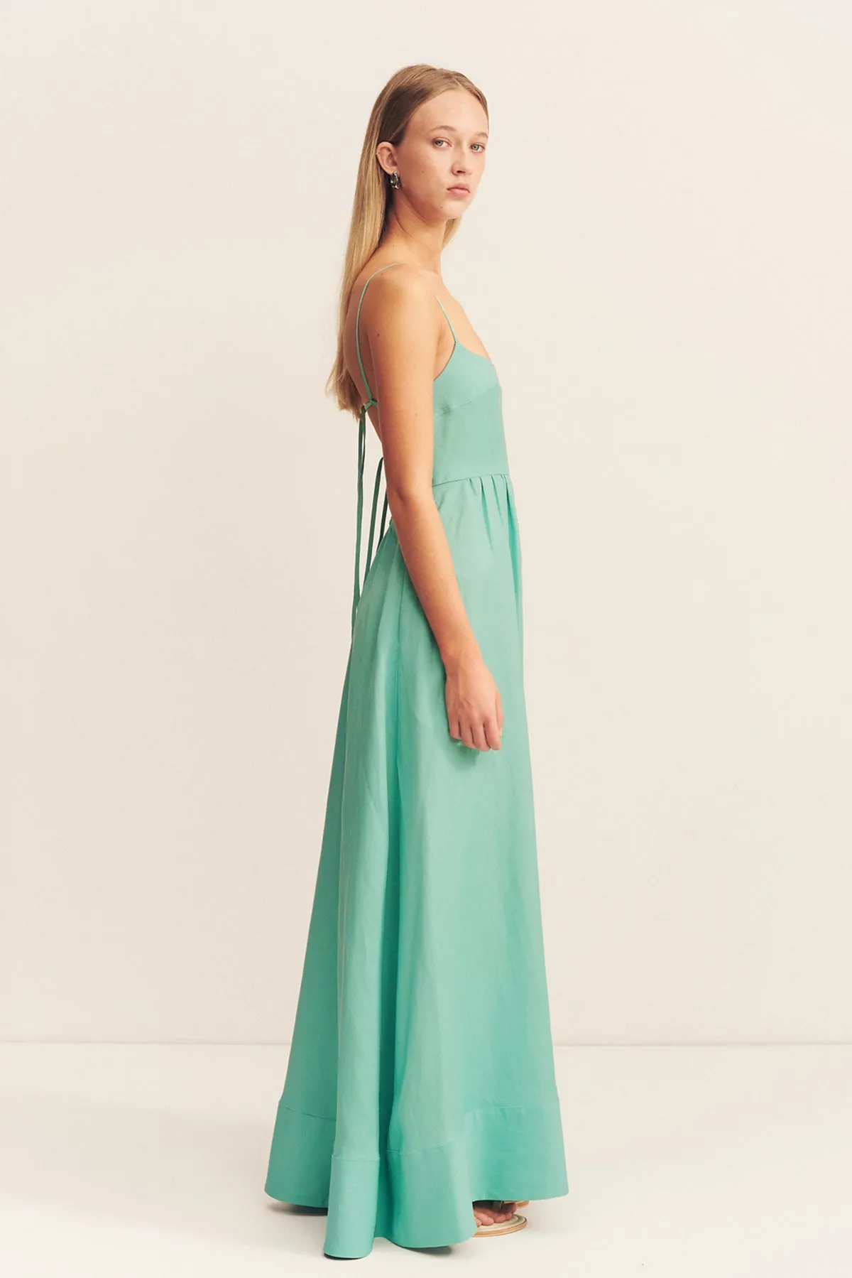 ALEC LOW OPEN BACK MAXI DRESS - POOL BLUE