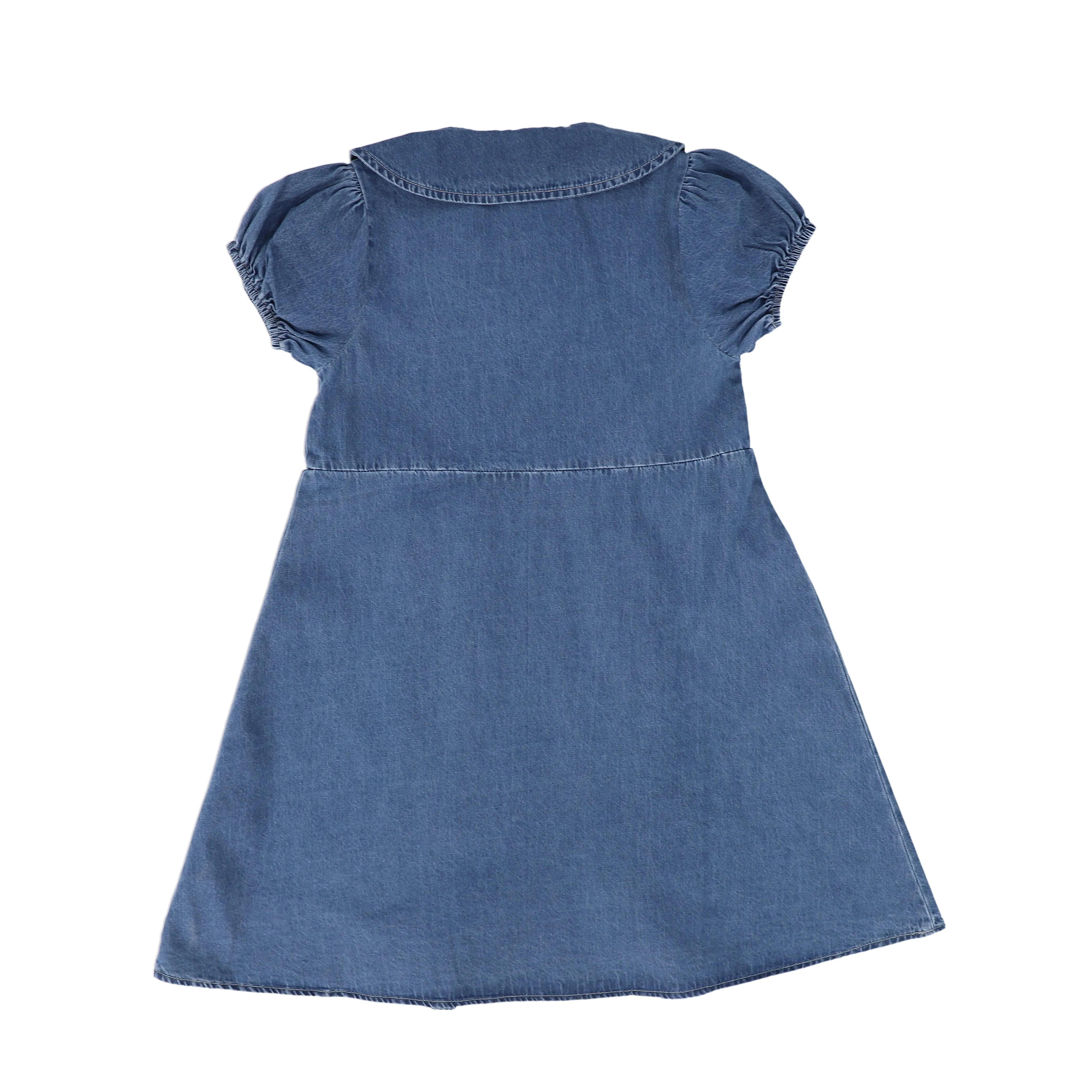 BAMBOO DENIM SQUARE COLLAR DRESS [FINAL SALE]