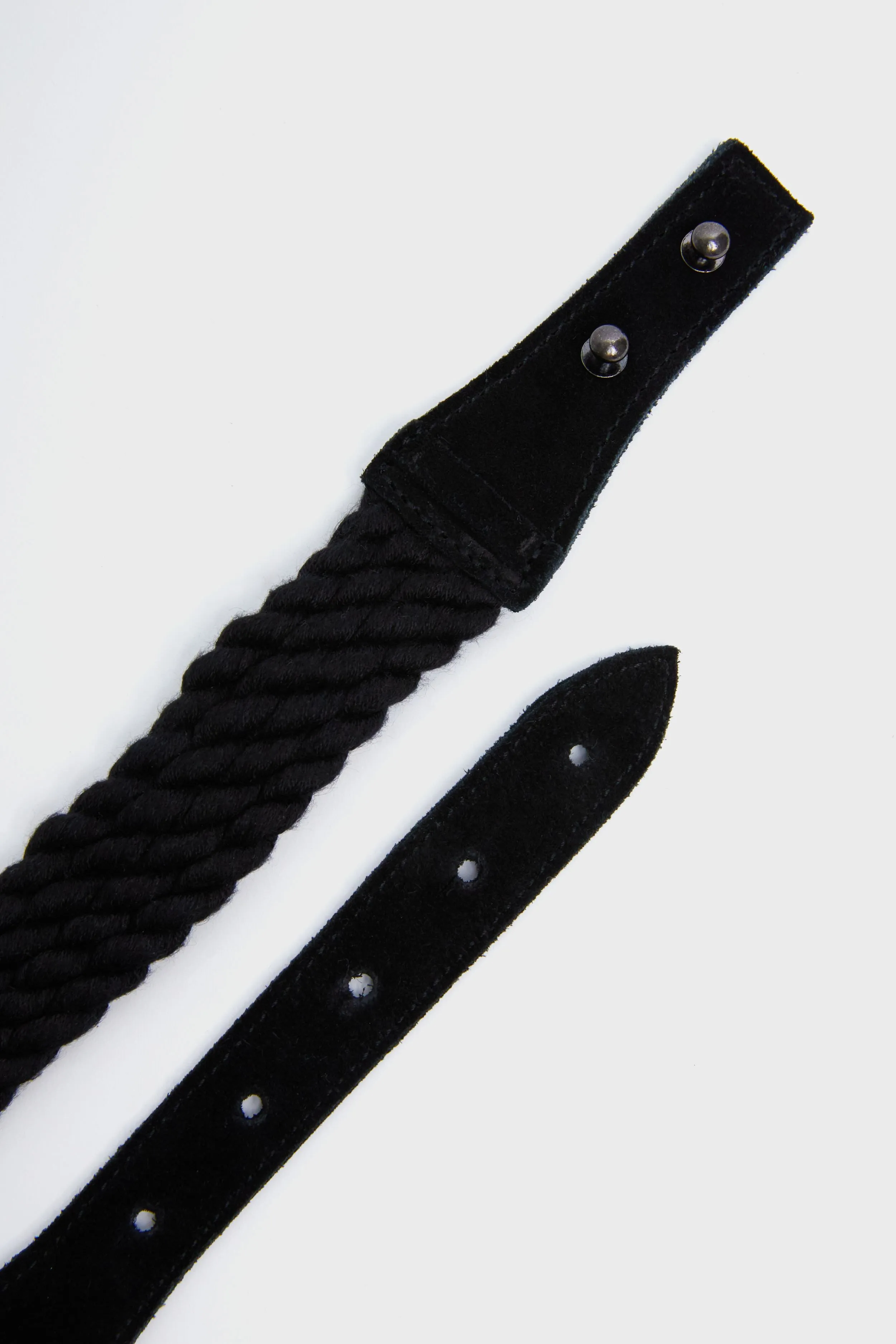 Black Braided Cord Belt