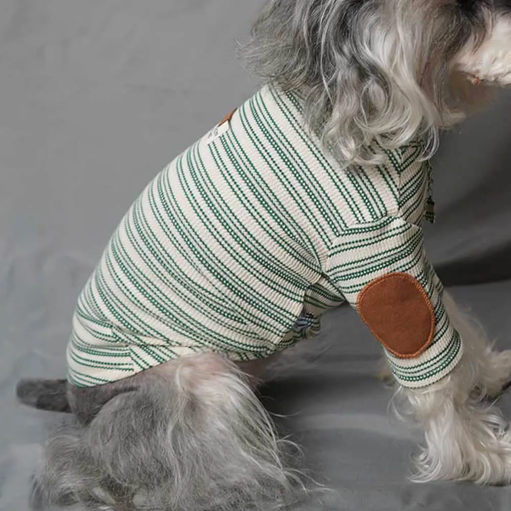 Chic Vinage Stripe Stretchy Warm Dog Knit Sweater