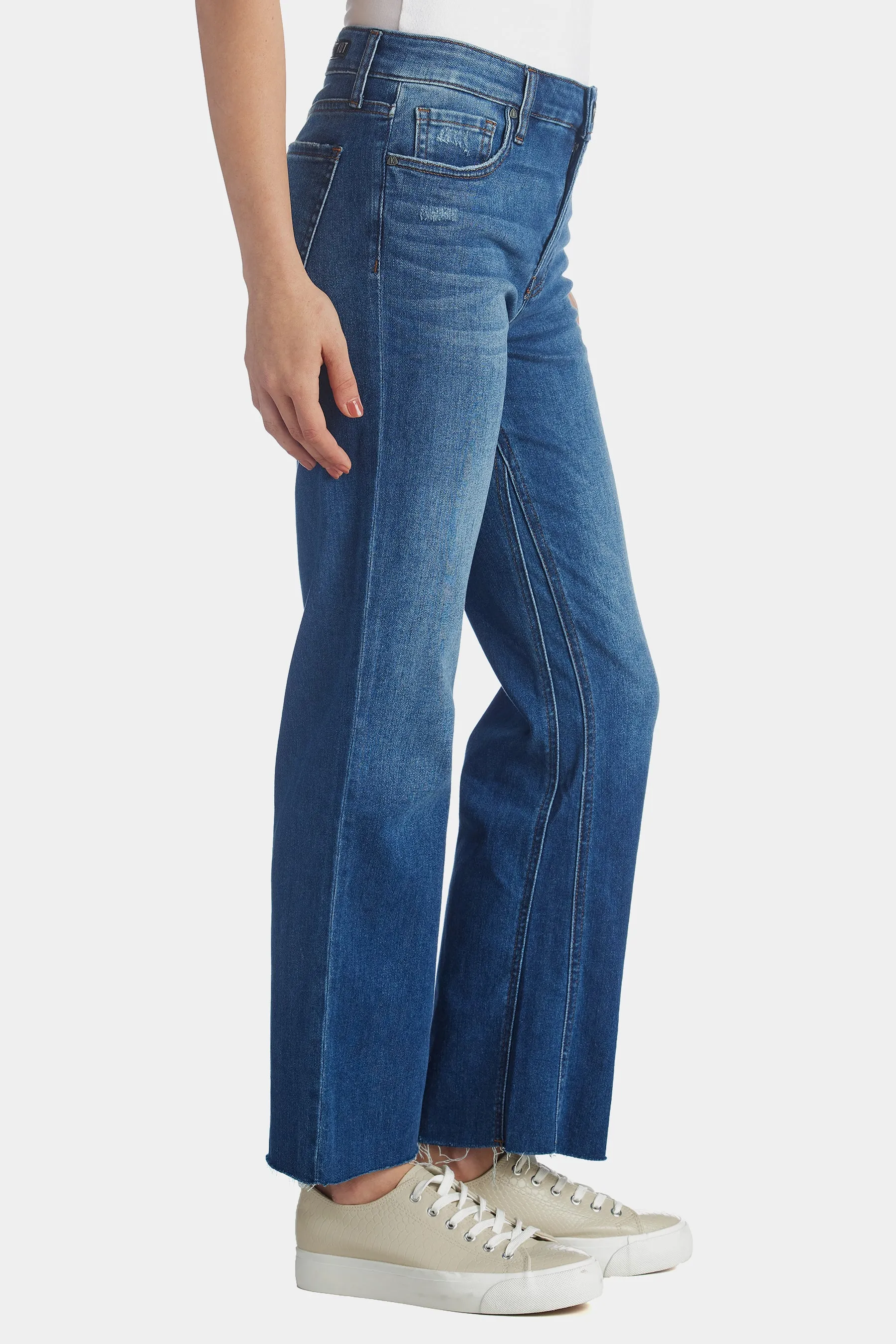 Kelsey High Rise Fab Ab Ankle Flare Jean