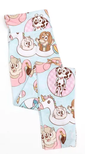 Park Fun Pink Pool Pups - Adult & Kids Casual Cloud Soft Yoga Band Leggings