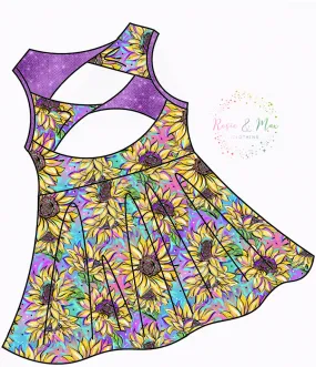 PREORDER - Seasonal Prints - Summer Sunflowers - Malibu Tunic