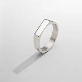 Rectangle Signet Ring (Silver)